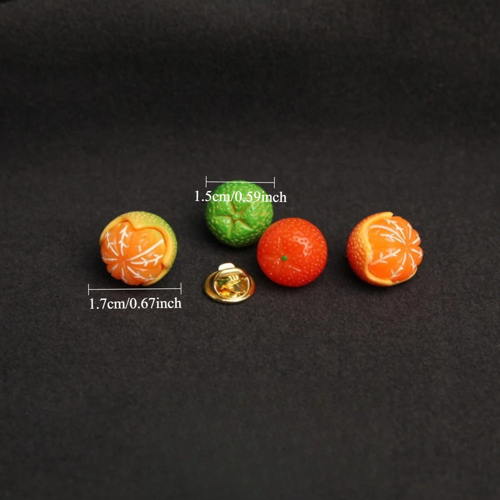 Vibrant Citrus Resin Brooch Set 2 Vibrant Citrus Resin Brooch Set - Image 2