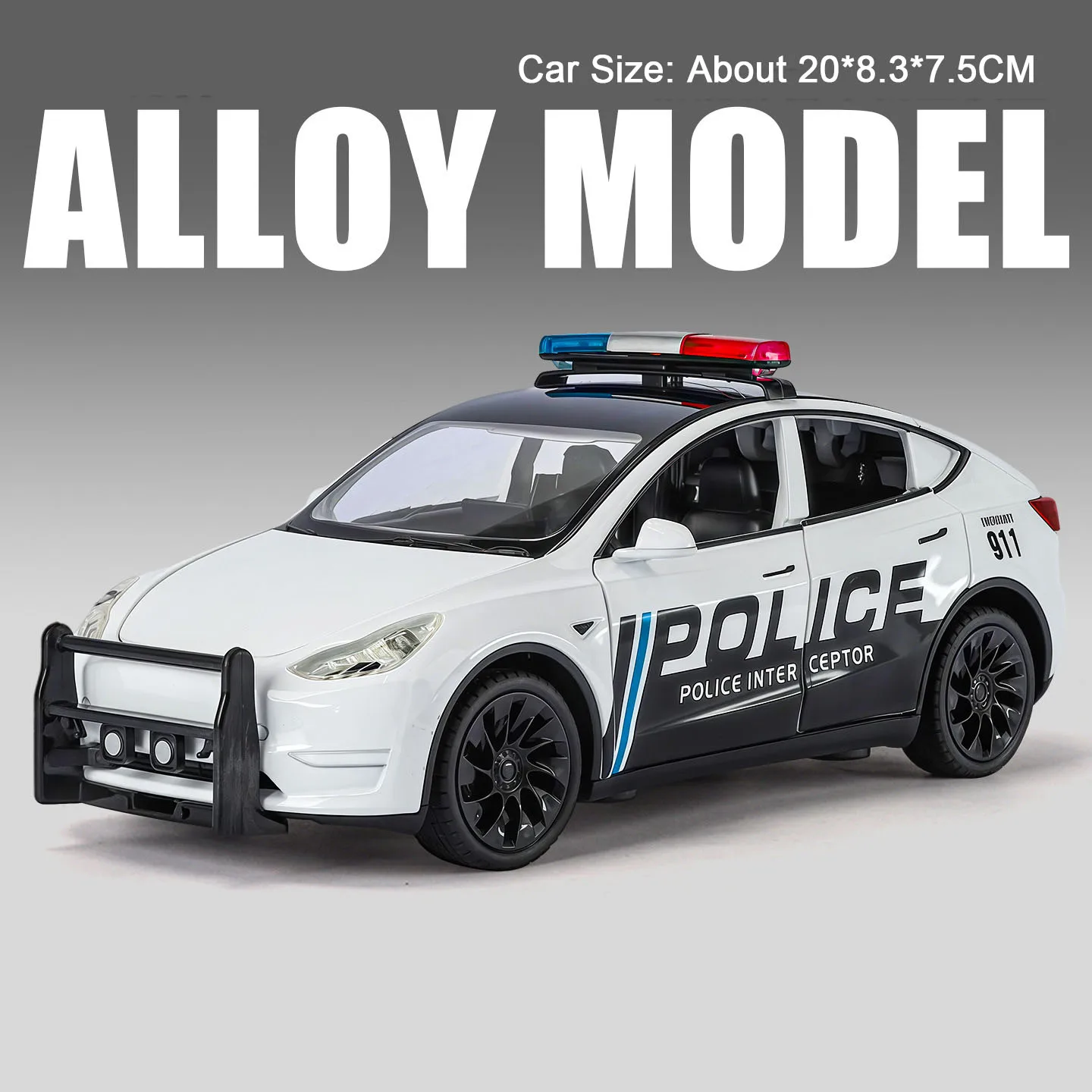 1:24 Scale Police Car Model with Lights 10 1:24 Scale Police Car Model with Lights - Image 10