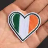 Italian Flag Heart Patch for Clothing and Accessories