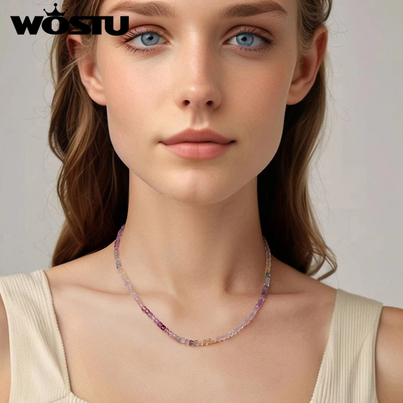 Sterling Silver Fluorite Pendant Necklace 2 Sterling Silver Fluorite Pendant Necklace - Image 2