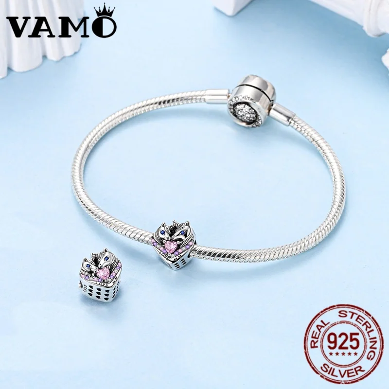 Sterling Silver Unicorn Charm Bead KSC389 3 Sterling Silver Unicorn Charm Bead KSC389 - Image 3