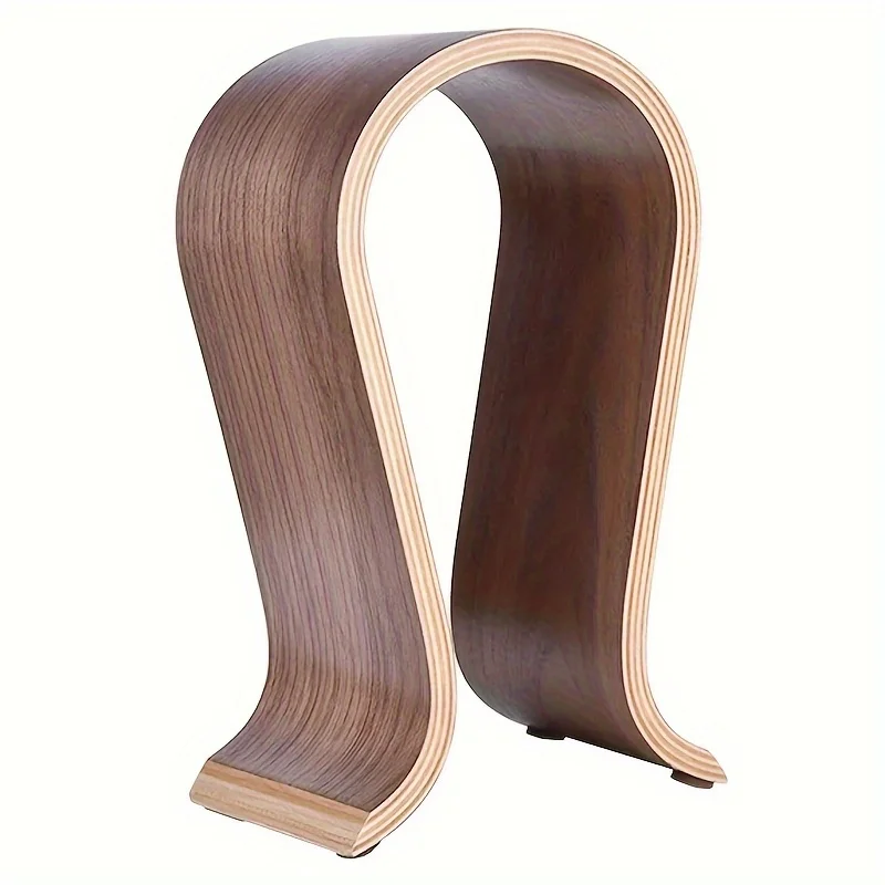 Walnut U-Shaped Headphone Stand 25x14x10cm 6 Walnut U-Shaped Headphone Stand 25x14x10cm - Image 6