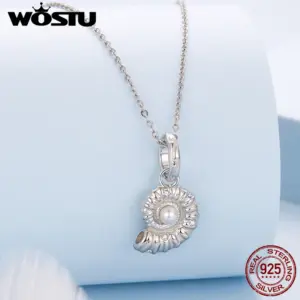 Sterling Silver Seashell Pendant with Pearl 10 Se6bff03992aa4709a3086033c1ed05f5y