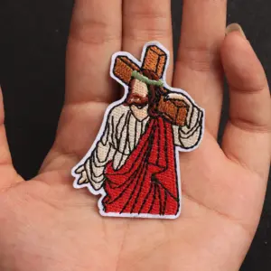 Colorful Cartoon Jesus Embroidered Patch Set 9 Sea256fd6d7cc4696945d58e88cc43da1z