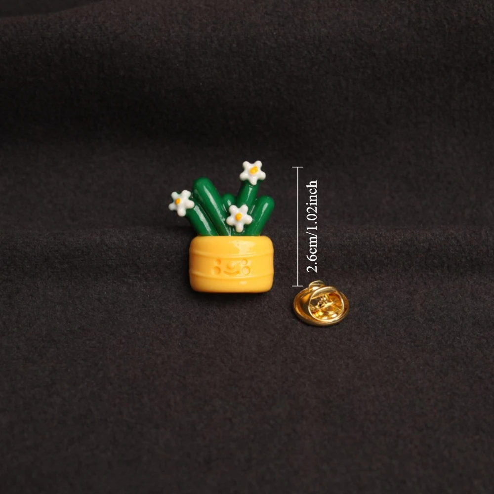 Whimsical Resin Plant Pin Set for Jackets 2 Whimsical Resin Plant Pin Set for Jackets - Image 2