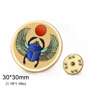 Stainless Steel Egyptian Scarab Brooch 30x30 mm 13 See16531e5a2a4068a457a09cb05a1932A
