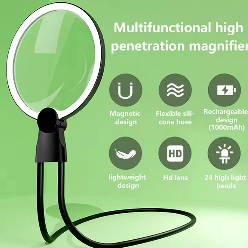 Rechargeable 5X Gooseneck Magnifying Lamp 2 Rechargeable 5X Gooseneck Magnifying Lamp - Image 2