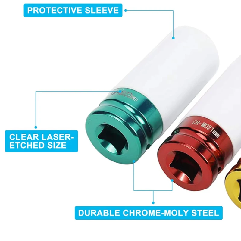 Impact Socket Sleeve Set for Wheels 5 Impact Socket Sleeve Set for Wheels - Image 5