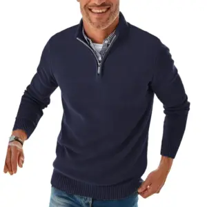 Men’s Gray Zipper Pullover Sweater 19 Sefd42ee35d1549558b357c84049cf5b26