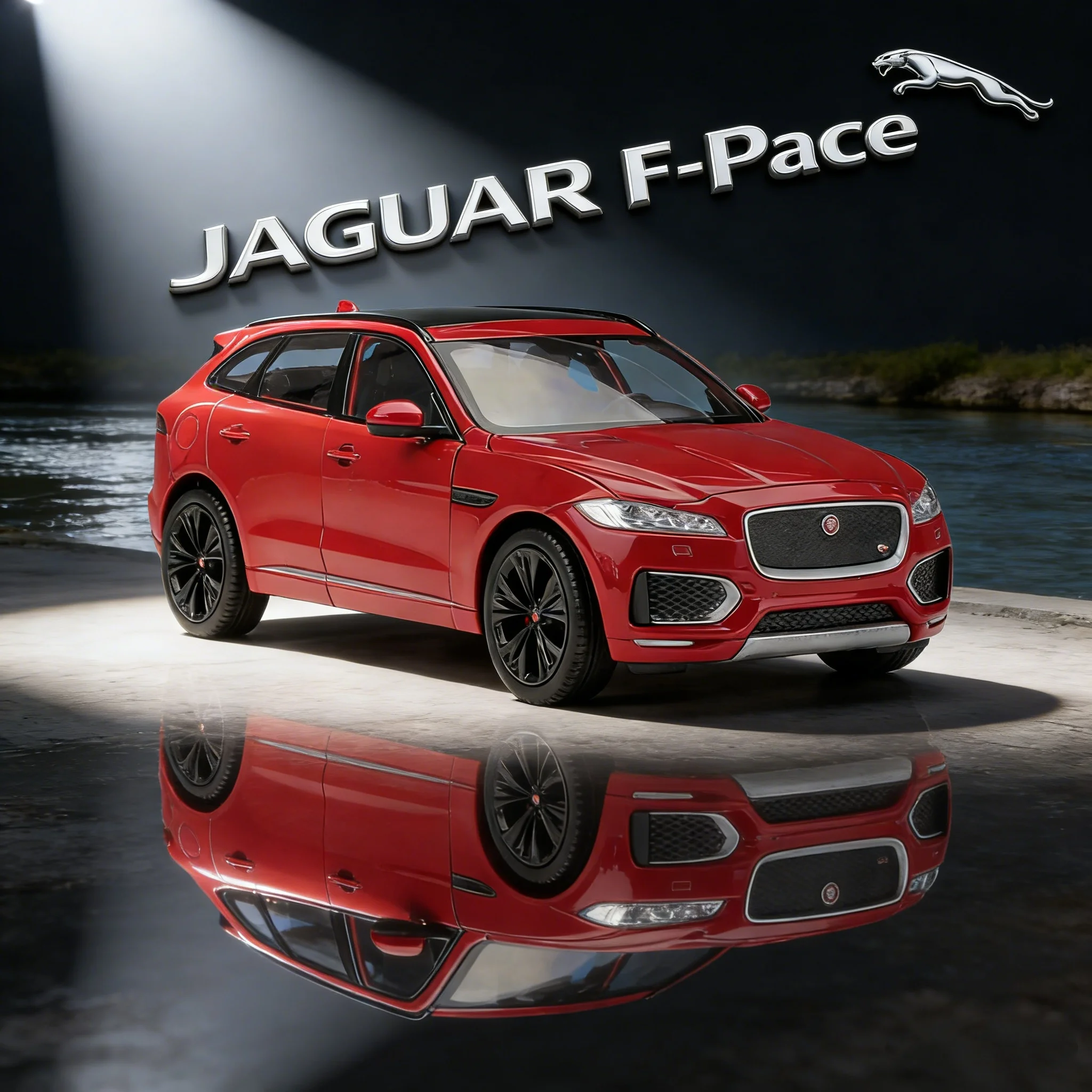 Red Jaguar F-Pace 1:24 Diecast Model 1 Red Jaguar F-Pace 1:24 Diecast Model