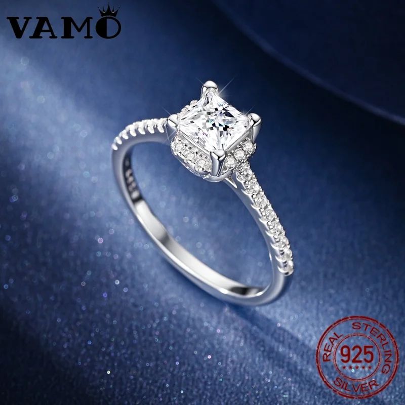Sterling Silver Moissanite Engagement Ring 3 Sterling Silver Moissanite Engagement Ring - Image 3