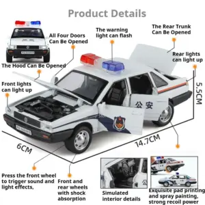 1:32 Scale Police Pickup Model Vehicle 12 Sf2b631ff750d4fb5ab877748556f60b6Y