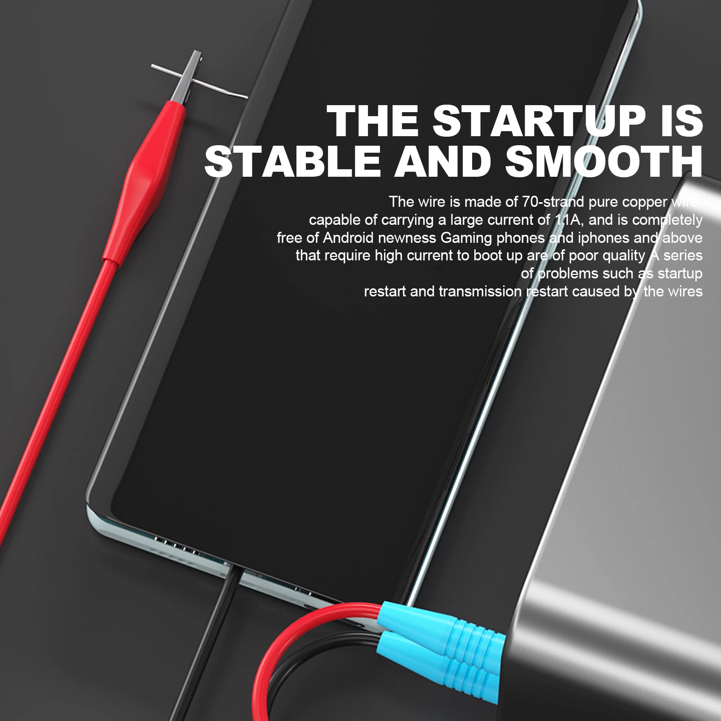 11A Copper Alligator Test Power Cable for Motherboards 4 11A Copper Alligator Test Power Cable for Motherboards - Image 4