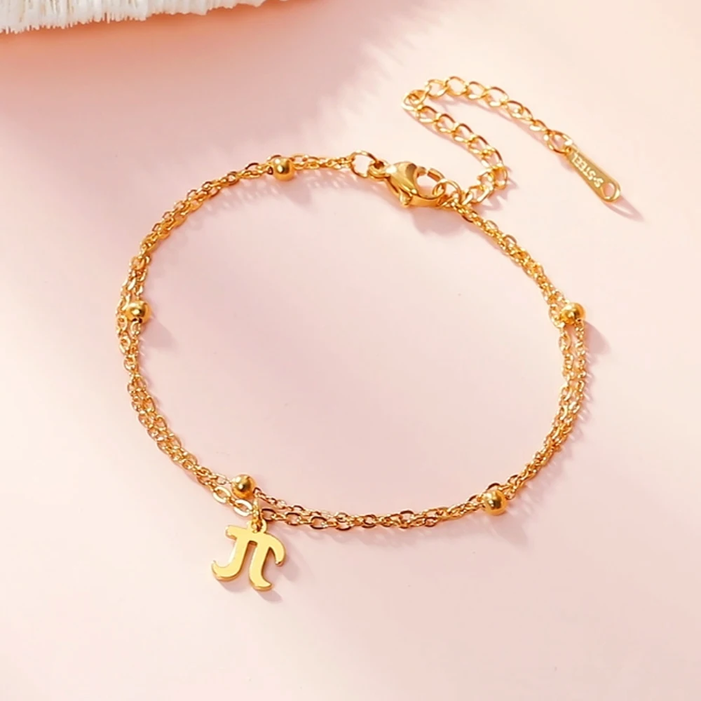 Stainless Steel Psi Charm Bracelet 22+5cm 6 Stainless Steel Psi Charm Bracelet 22+5cm - Image 6