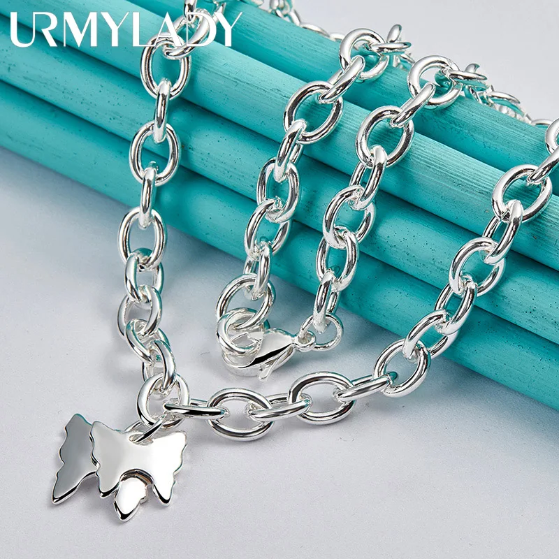 Sterling Silver Double Butterfly Necklace 6 Sterling Silver Double Butterfly Necklace - Image 6