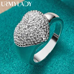 Heart Zircon Silver Ring for Women 10 Sf6373e784e7d4093b3536f6ddc8c8056h