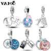 VAMO Sterling Silver Travel Charm Bead