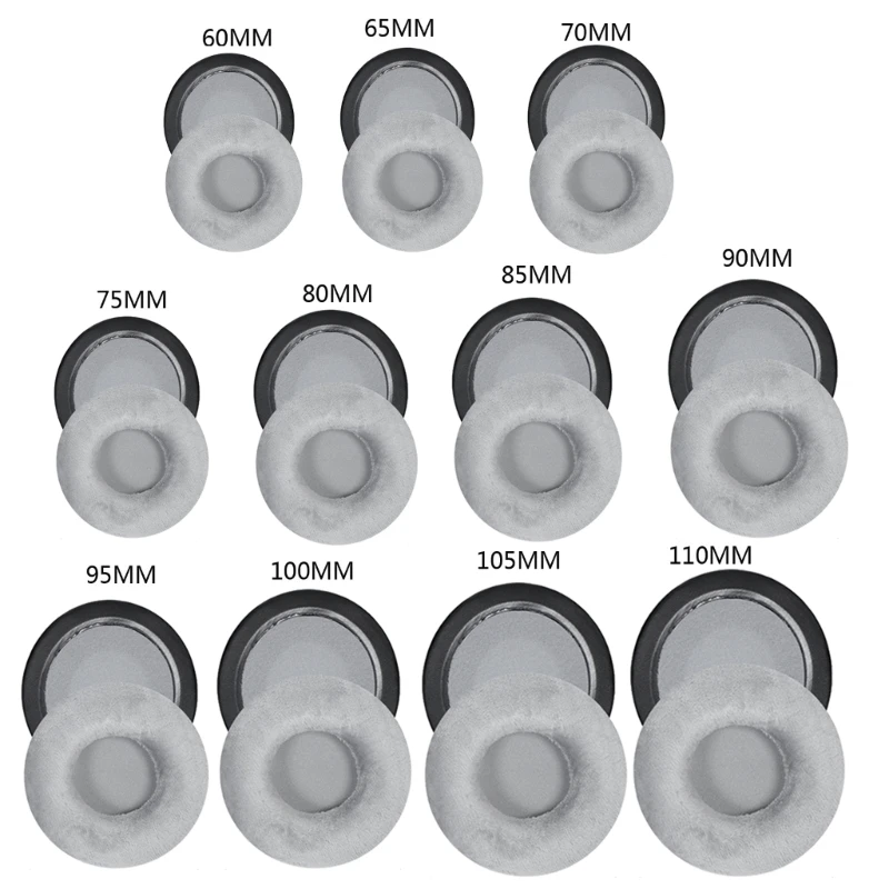 Velvet Ear Cushions for Headphones 60mm-110mm 5 Velvet Ear Cushions for Headphones 60mm-110mm - Image 5