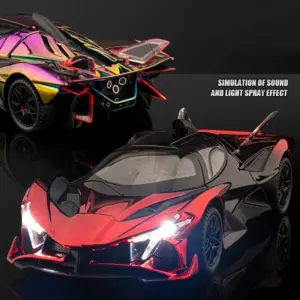 Pink 1:24 Scale Diecast Car Model with Sound & Light 10 Sf88c0dab0c314346b3b5bbe2717c5ba1X