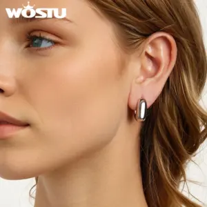 Elegant White and Gold Wedding Huggies Earrings 11 Sf90dd4291ac44687b06782e7418a4ae3O