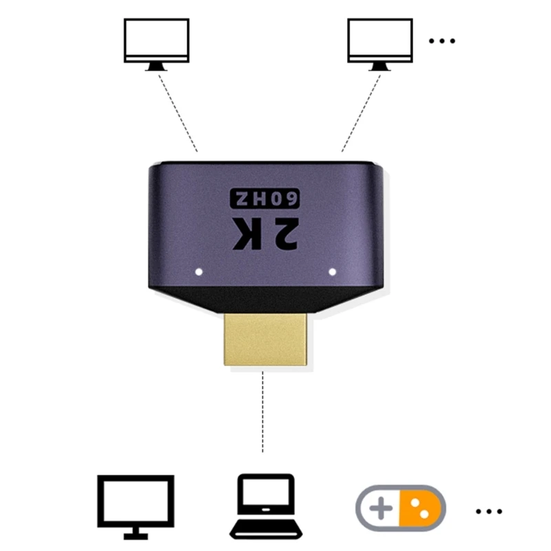 Purple HDMI Splitter Adapter for 1080P Display 3 Purple HDMI Splitter Adapter for 1080P Display - Image 3