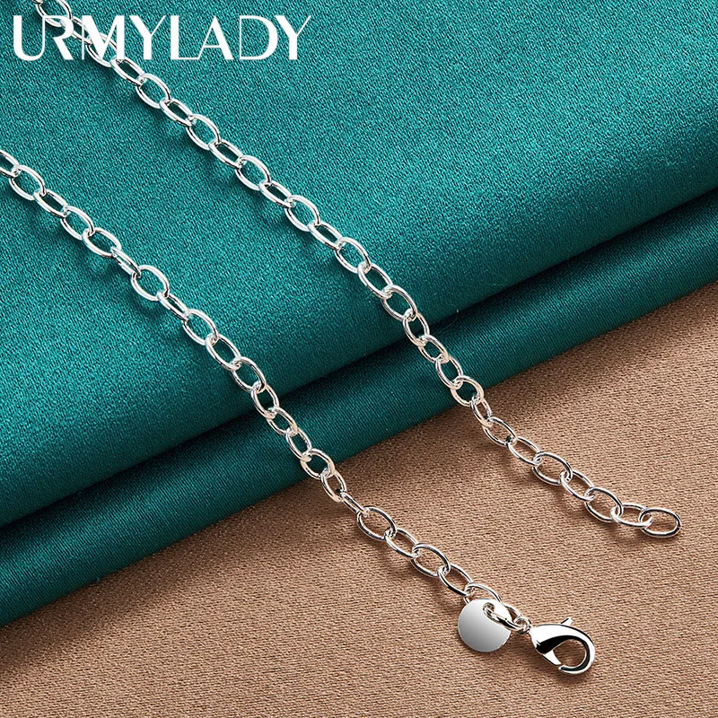 Sterling Silver Beaded Necklace for Women 3 Sterling Silver Beaded Necklace for Women - Image 3