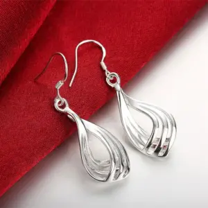 Sterling Silver Heart-Shaped Drop Earrings 8 Sfad58f3cdf624ba8a9c513118295d429x
