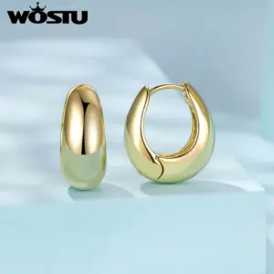 Elegant White and Gold Wedding Huggies Earrings 14 Sfc029089bc584404b2c206faaaa51467l