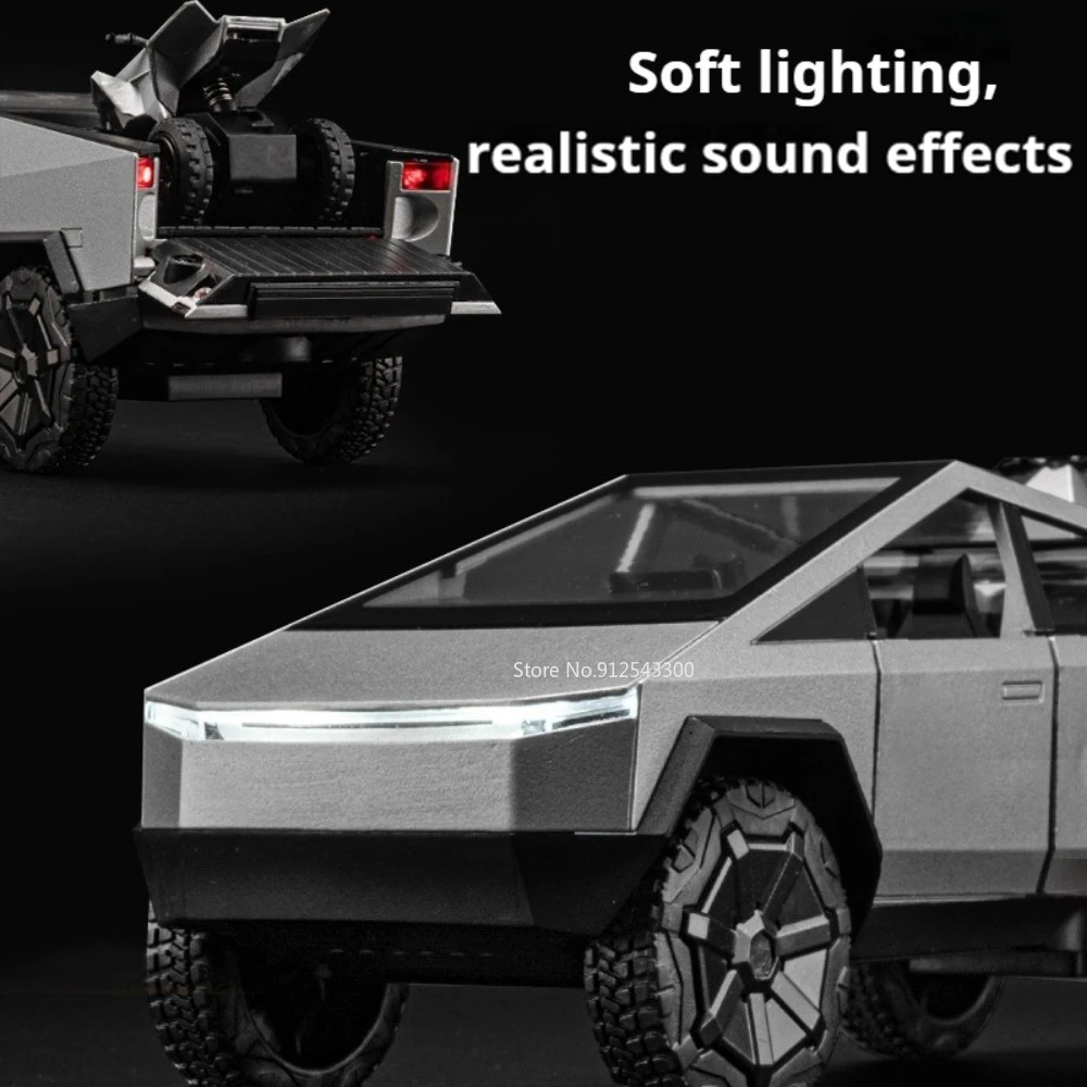 1:32 Scale Model Pickup Truck with Camper Trailer 6 1:32 Scale Model Pickup Truck with Camper Trailer - Image 6