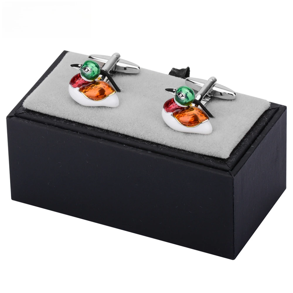 Mandarin Duck Enamel Cufflinks for Men and Women 4 Mandarin Duck Enamel Cufflinks for Men and Women - Image 4