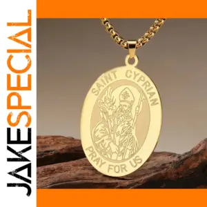 Stainless Steel Saint Cyprian Necklace