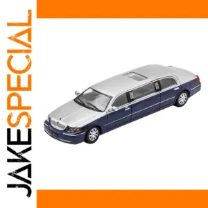 1:64 Scale Lincoln City Car Model in Silver and Navy