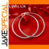Silver Snakeskin Hoop Earrings for Women