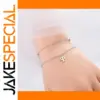 Stainless Steel Psi Charm Bracelet 22+5cm