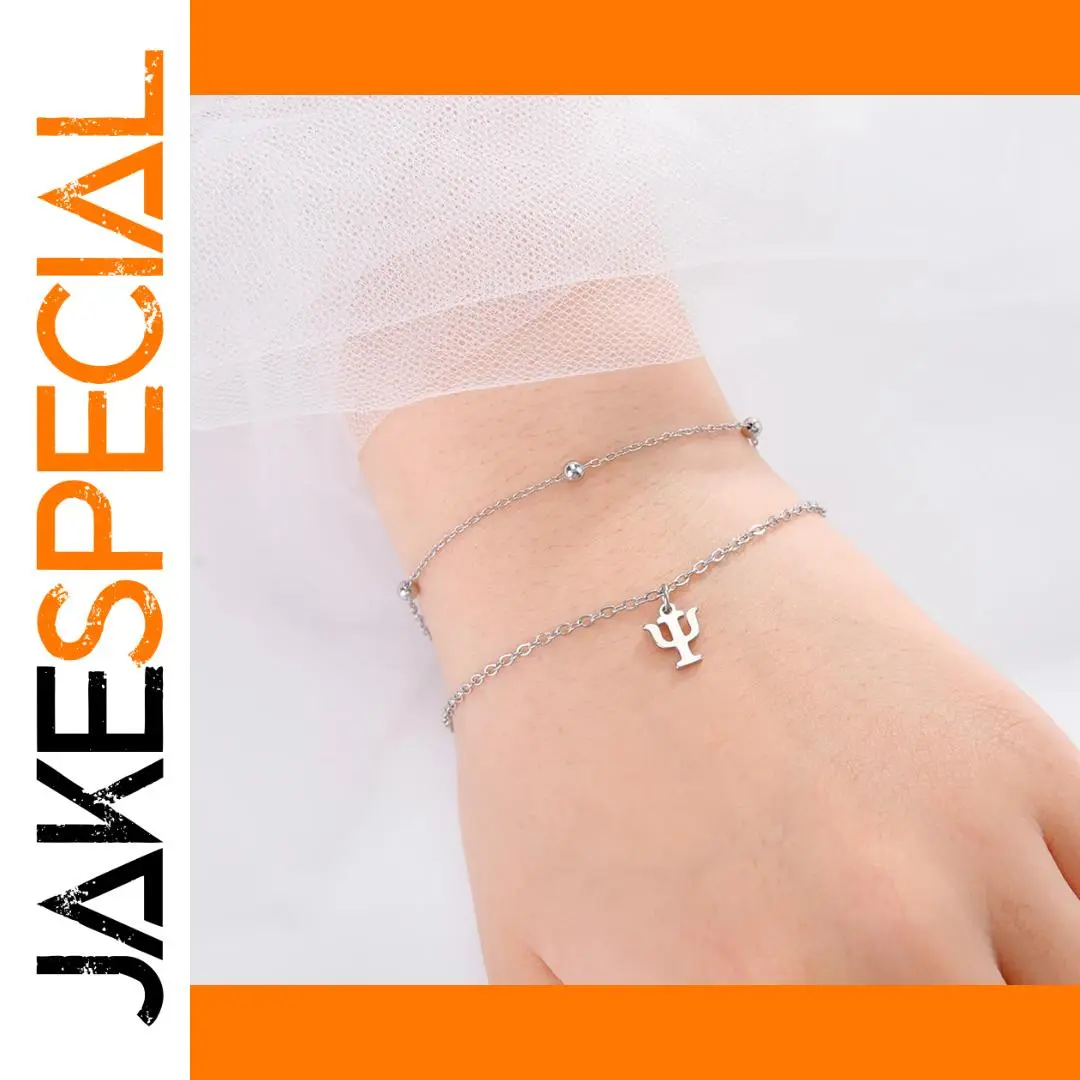 Stainless Steel Psi Charm Bracelet 22+5cm 1 Stainless Steel Psi Charm Bracelet 22+5cm