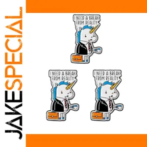 Unicorn Badge Set with "I NEED A BREAK" Quotes