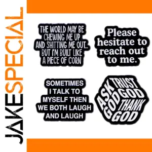 Humorous Alloy Badge for Style and Expression