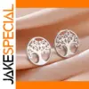 Stainless Steel Tree of Life Earrings