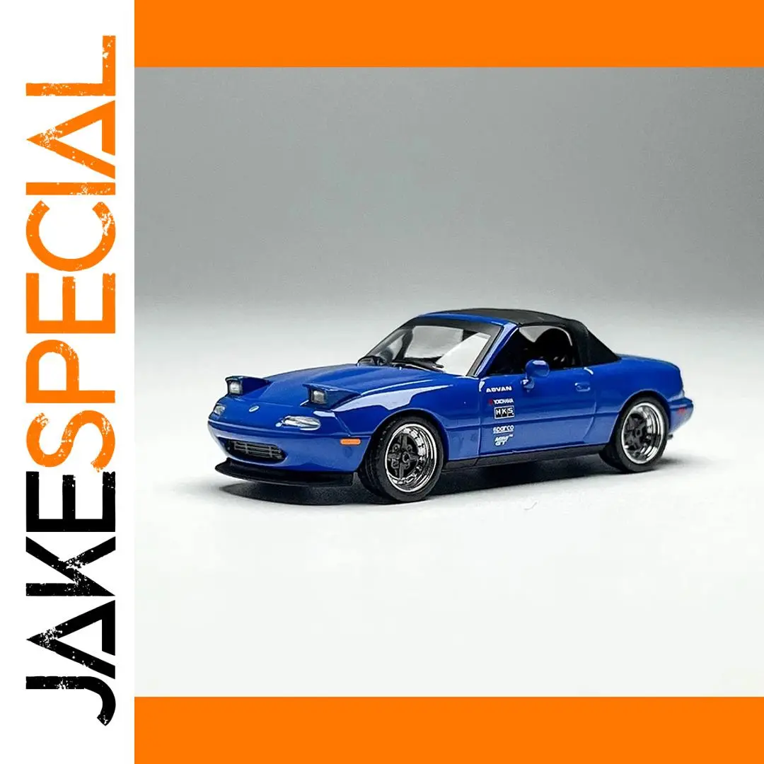 MiniGT Mazda MX5 NA 1:64 Diecast Model Blue 1 MiniGT Mazda MX5 NA 1:64 Diecast Model Blue