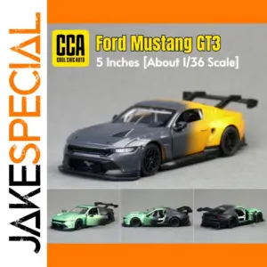 Ford Mustang GT3 Diecast Model 1:36 Scale, 5 Inches