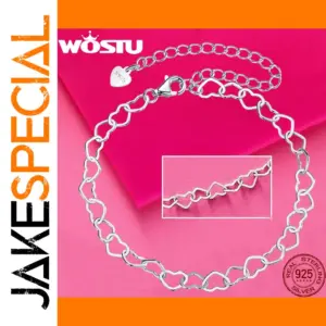 Sterling Silver Heart Bracelet for Women