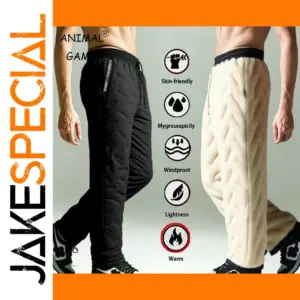 Men's Winter Fleece Pants for Outdoor Activities