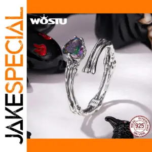 Edgy Silver Punk Skull Ring for Women