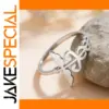 Stainless Steel Caduceus Symbol Ring