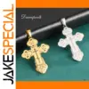 Stainless Steel Dawapara Cross Pendant in Multiple Colors