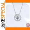0.5 CT Moissanite Halo Necklace for Women