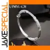 Elegant Blooming Flower Silver Bracelet for Women