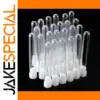 50-Pack Clear Plastic Test Tubes with Caps