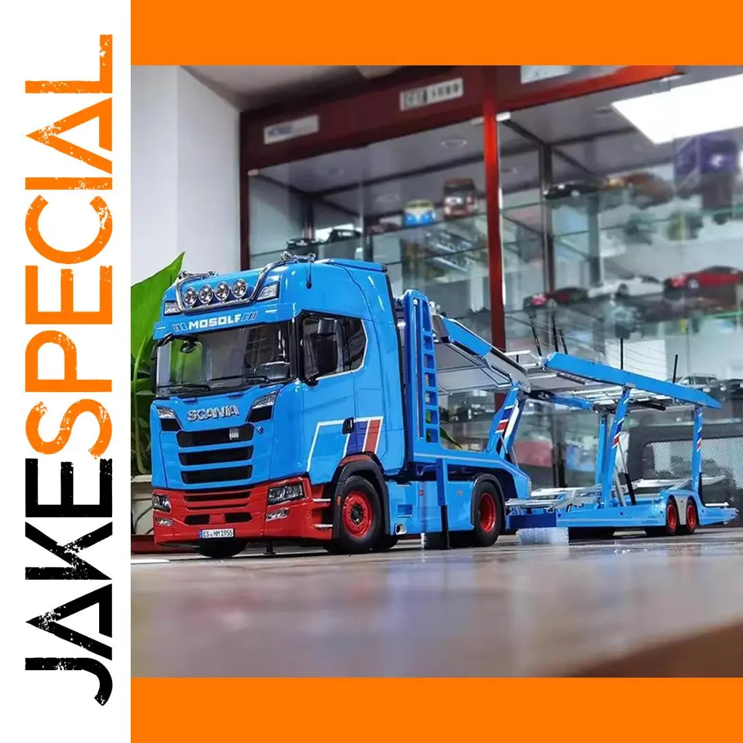 Blue Scania 730S V8 Model Truck 1:18 Scale 1 Blue Scania 730S V8 Model Truck 1:18 Scale