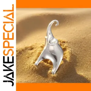 Stainless Steel Elephant Brooch 66x36mm